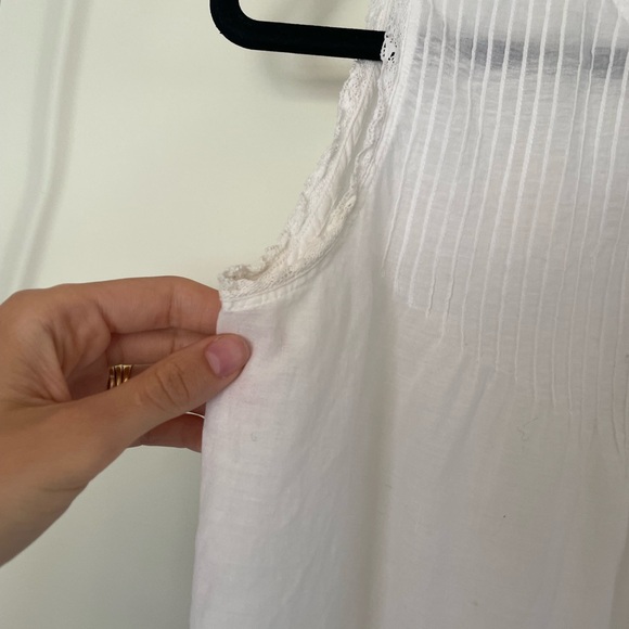 Ulla Johnson White Cotton Eyelet Sleeveless Top - Picture 5 of 7